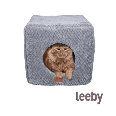Leeby Cama Suave Cinzenta para gatos
